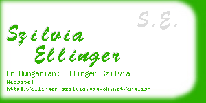 szilvia ellinger business card